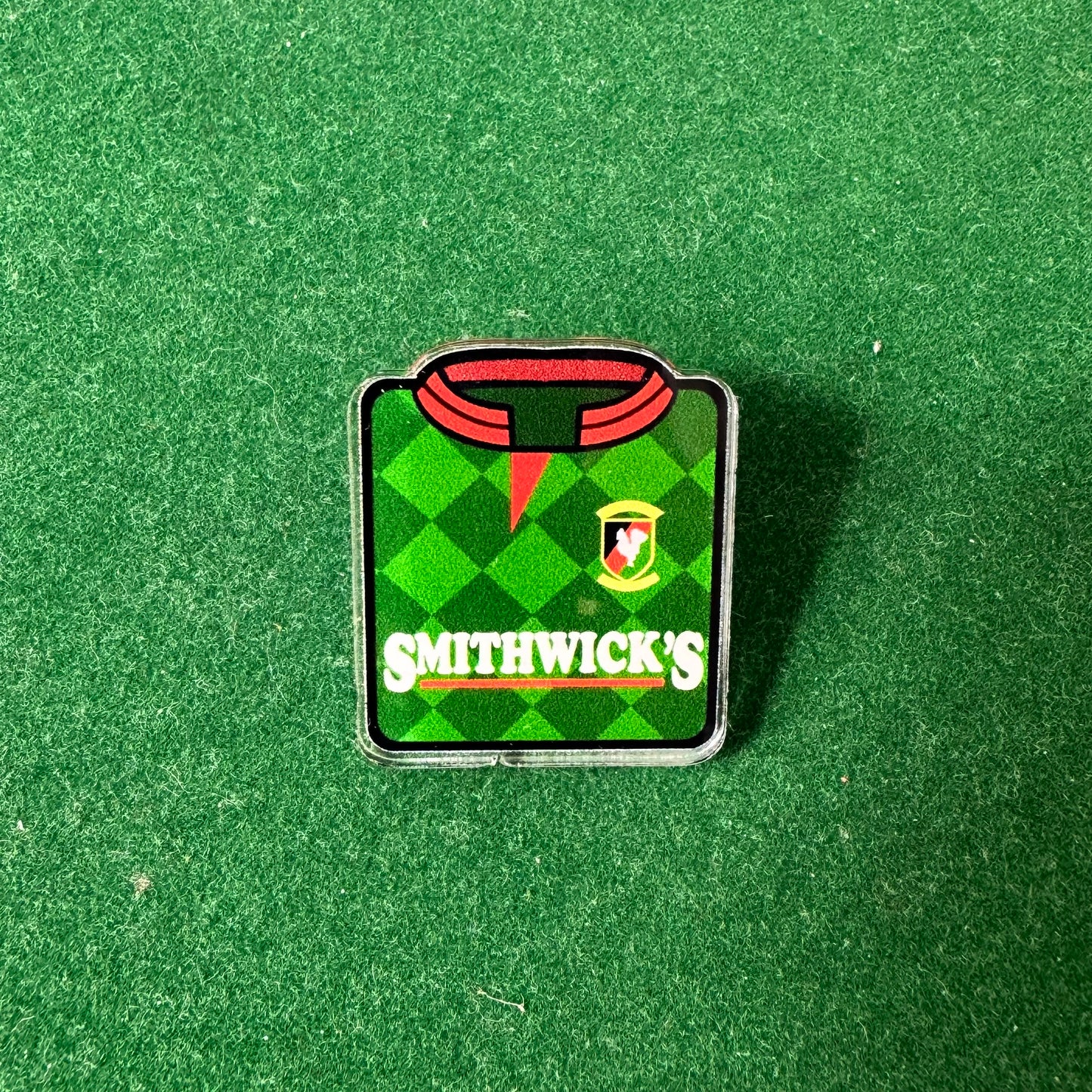 Glentoran 88/90 Home Acrylic Pin Badge