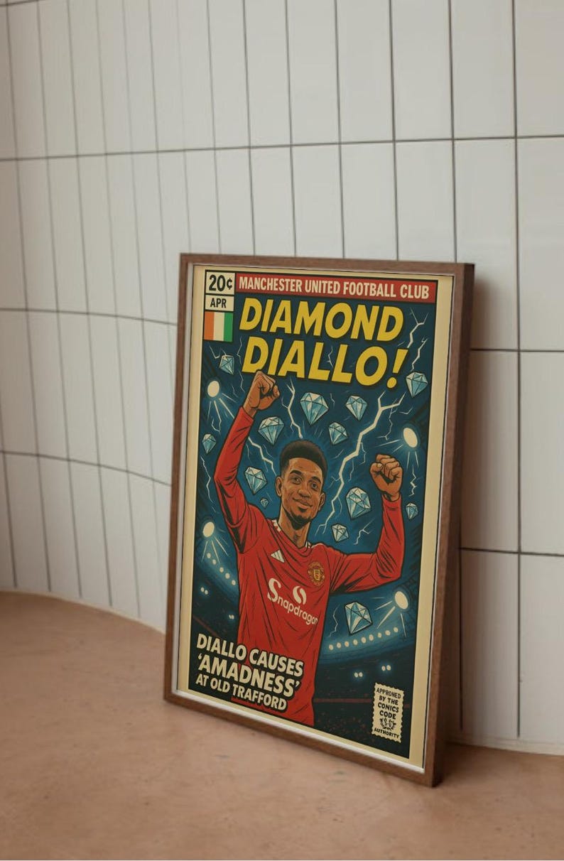 Amad Diallo Comic Book A3 Print