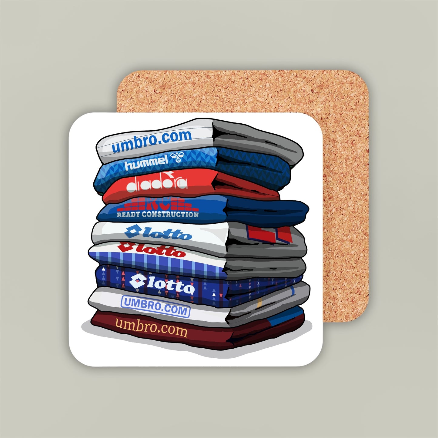 Linfield Shirt Stack Coaster