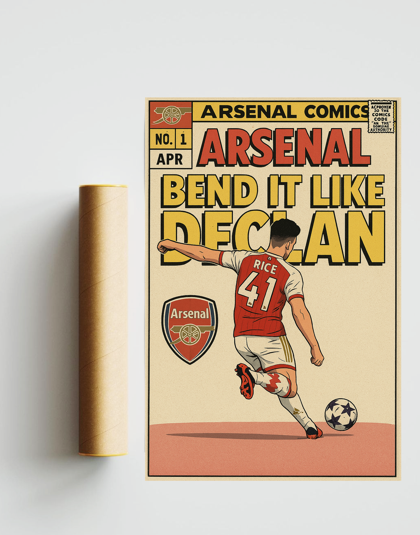 Declan Rice Comic Book A3 Print