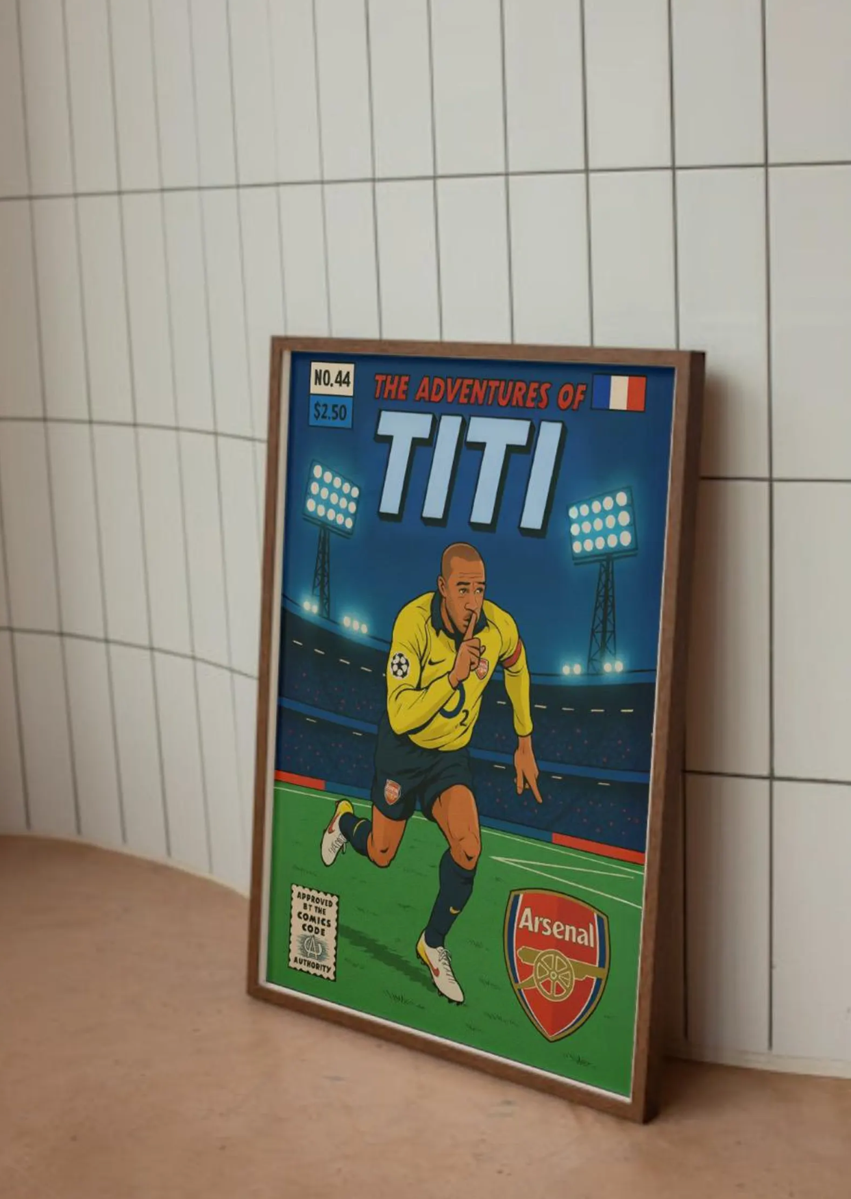 Thierry Henry Comic Book Style A3 Print