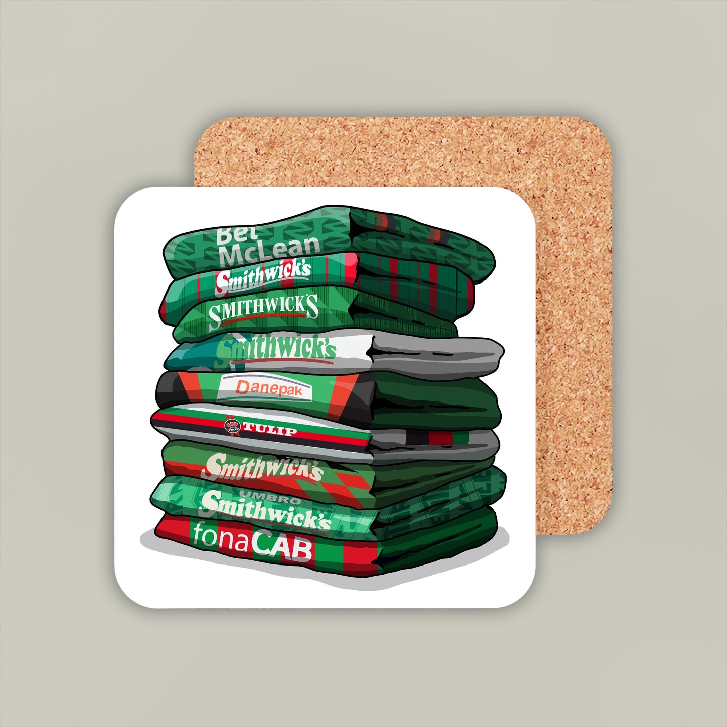 Glentoran Shirt Stack Coaster