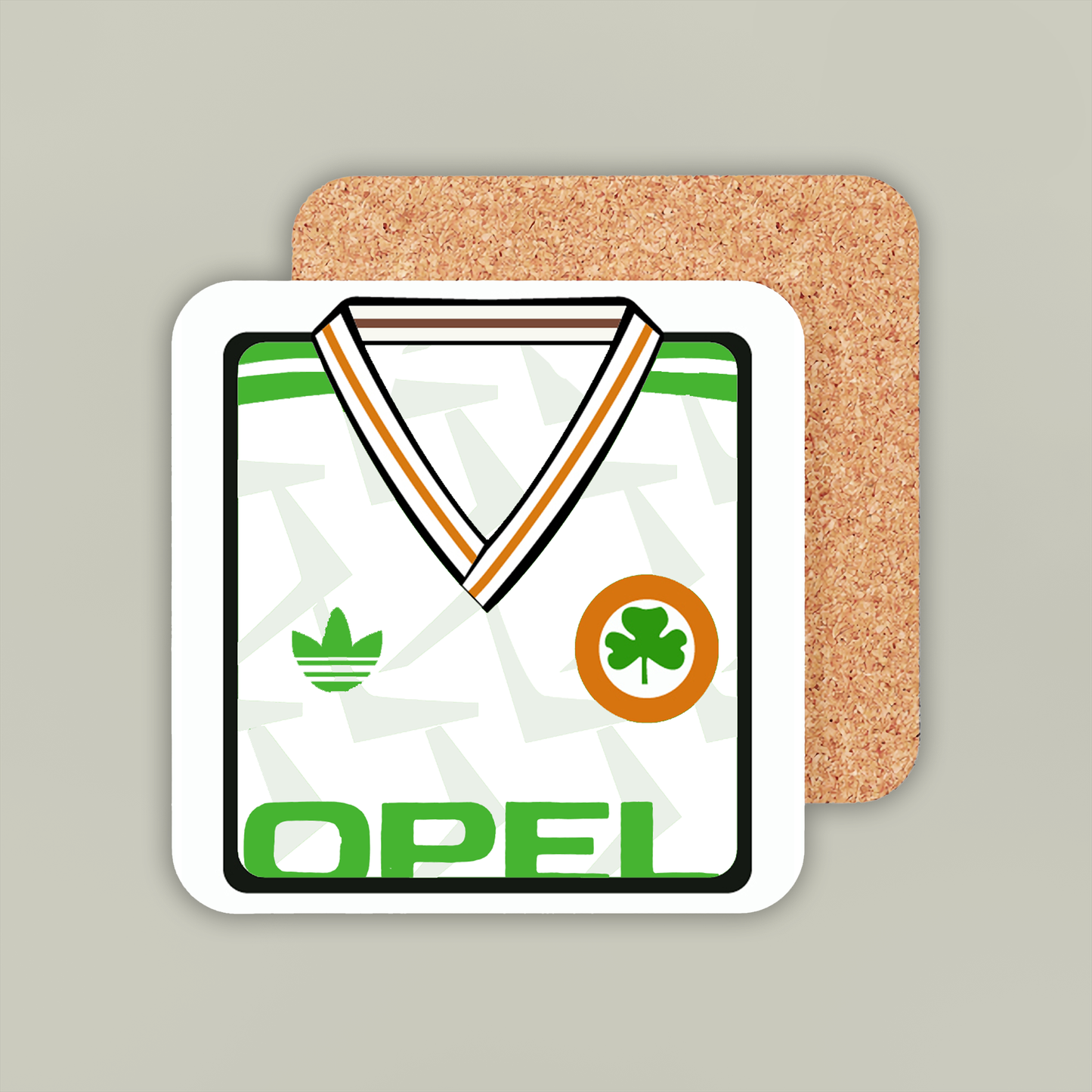 Republic Of Ireland 1990-92 Away Coaster