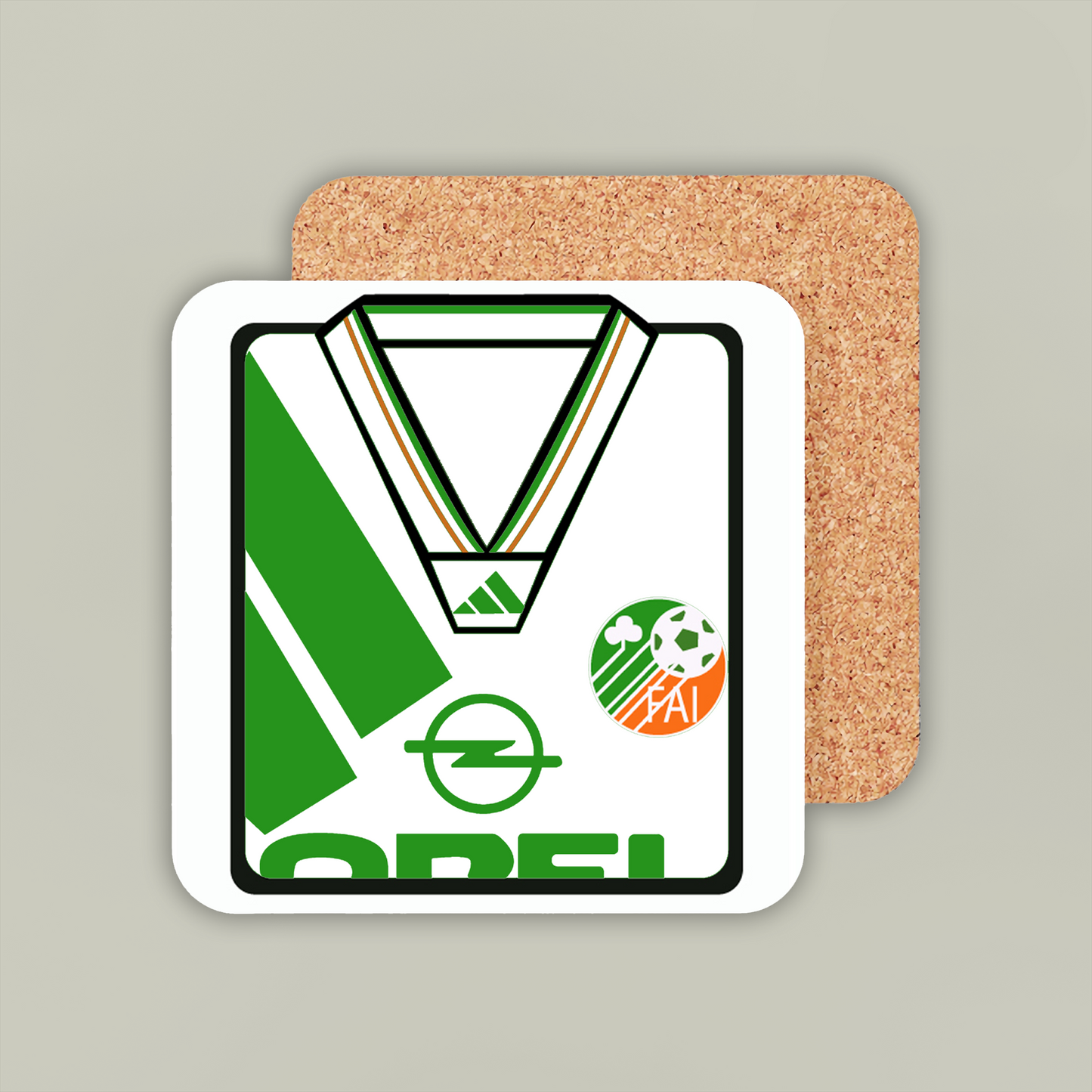 Republic Of Ireland 1992-94 Away Coaster