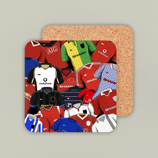 Manchester United Shirt Collage Coaster