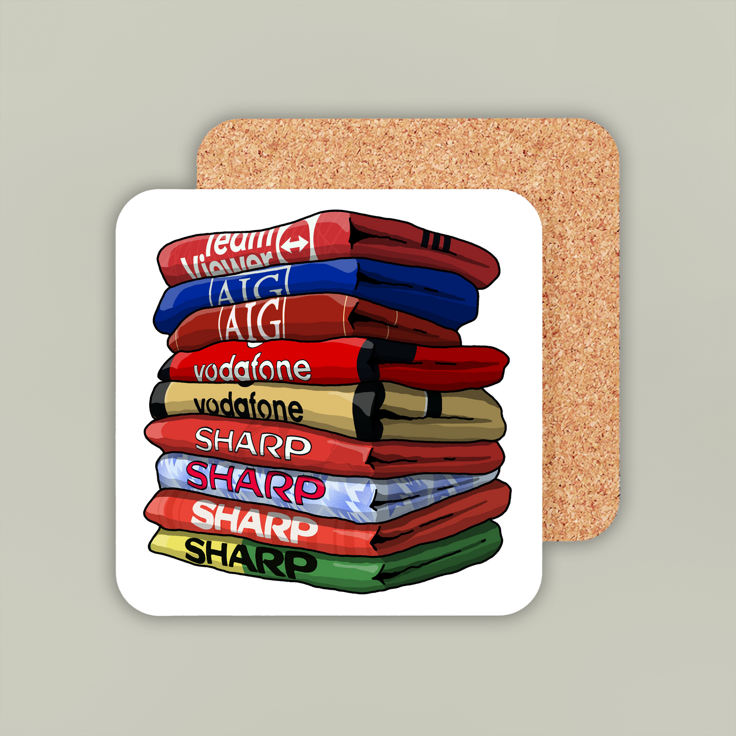 Manchester United Shirt Stack Coaster