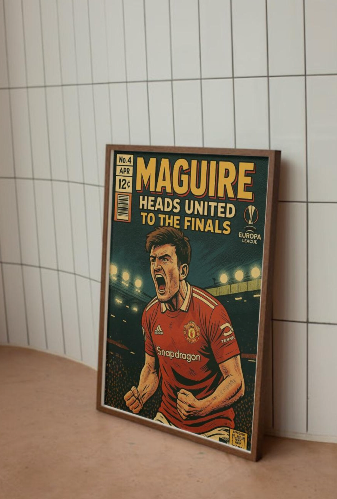 Harry Maguire Comic Book Style A3 Print