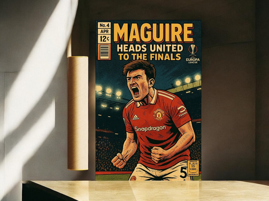 Harry Maguire Comic Book A3 Print
