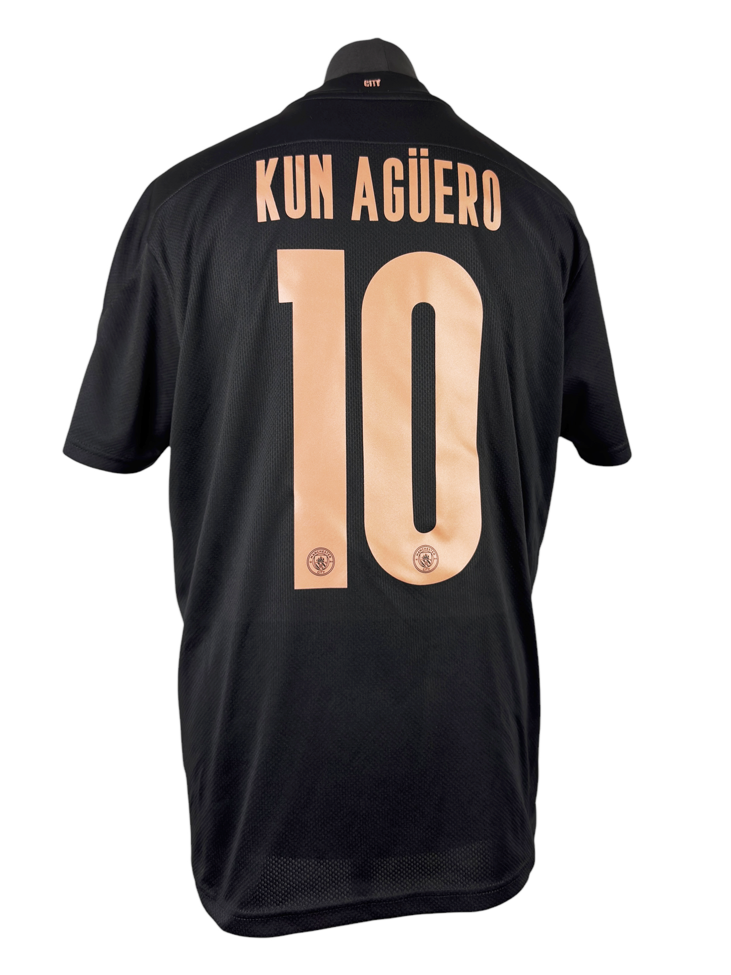 Manchester City 2021-22 UCL Away - Size XL - Kun Aguero 10