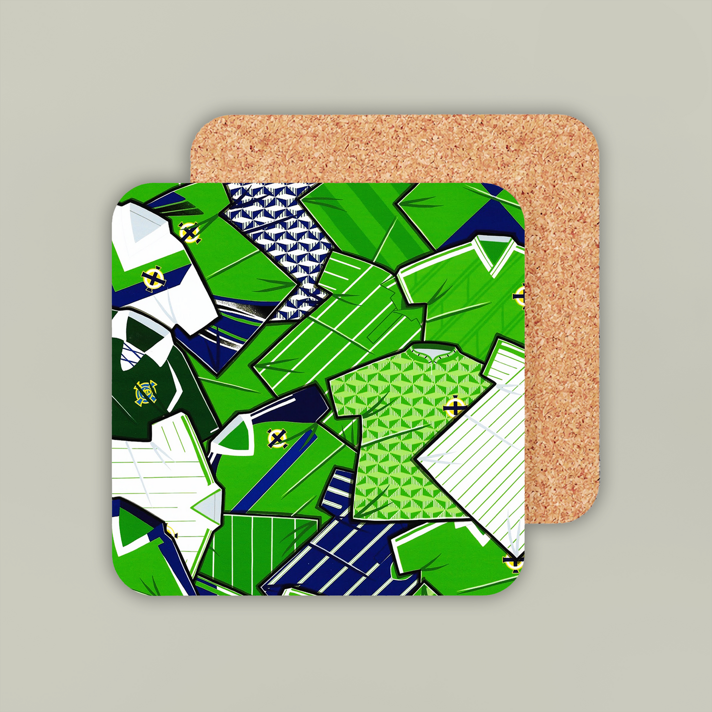 Northern Ireland Shirt Collage Coaster