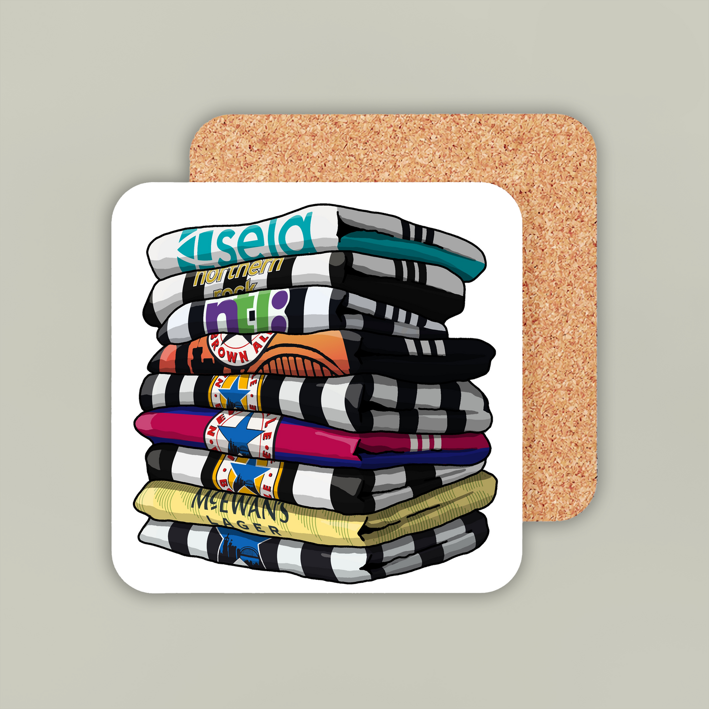 Newcastle United Shirt Stack Coaster