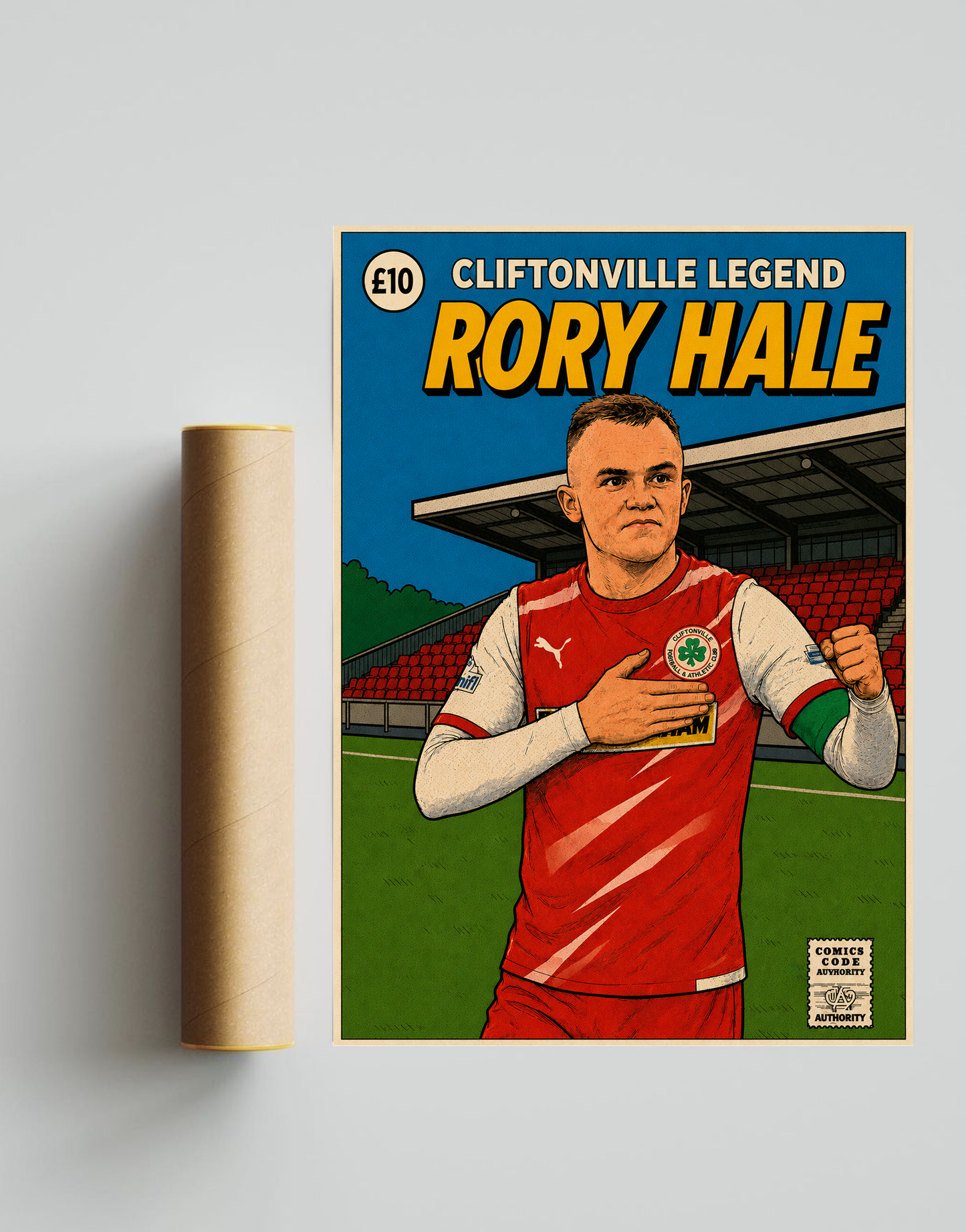 Rory Hale Comic Book Style A3 Print - Limited Edition