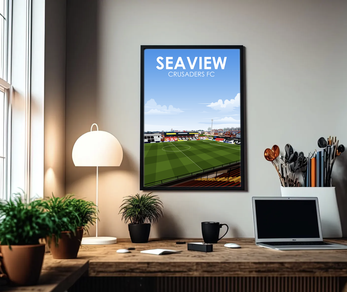 Seaview Crusaders Stadium A3 Print