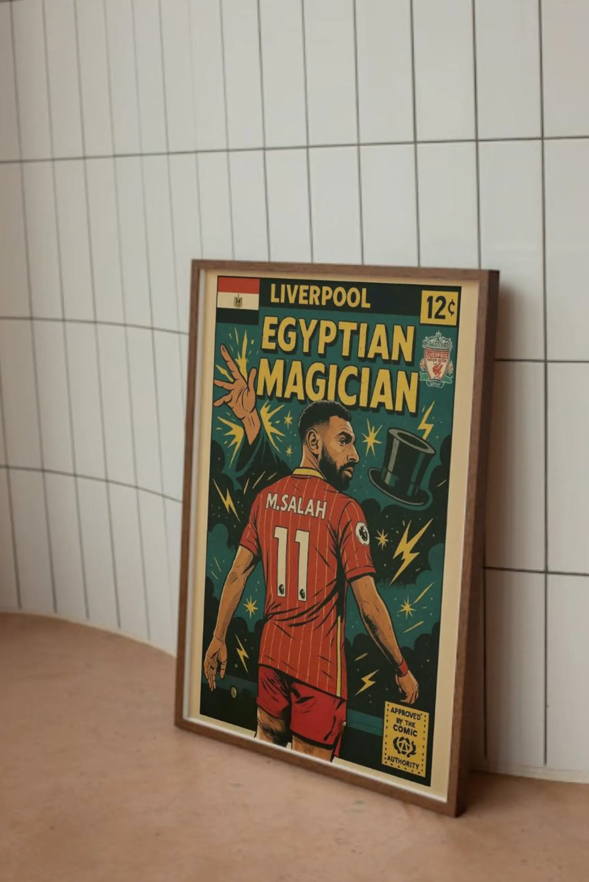 Mo Salah Comic Book Style A3 Print