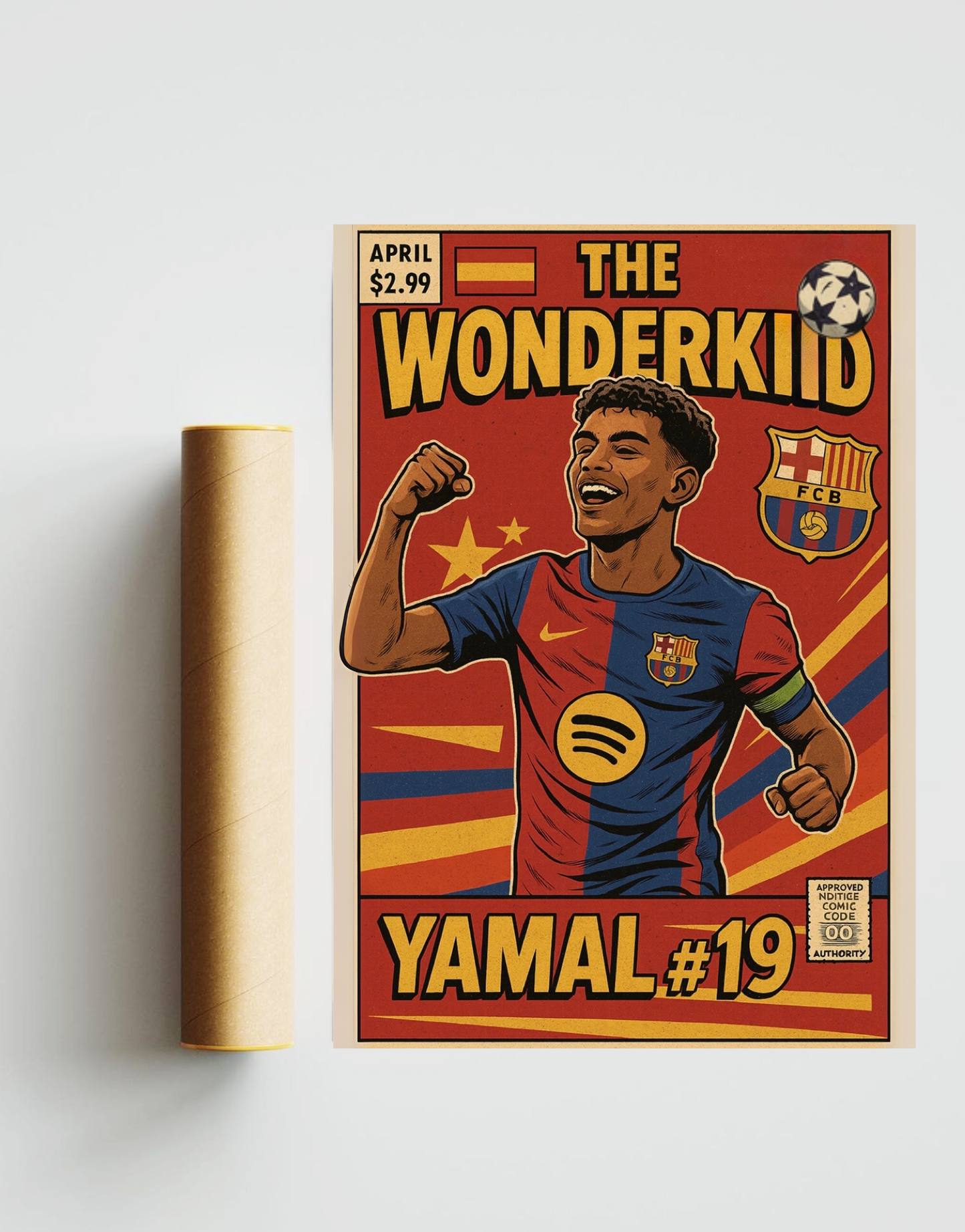 Lamine Yamal Comic Book A3 Print