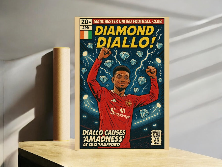 Amad Diallo Comic Book A3 Print