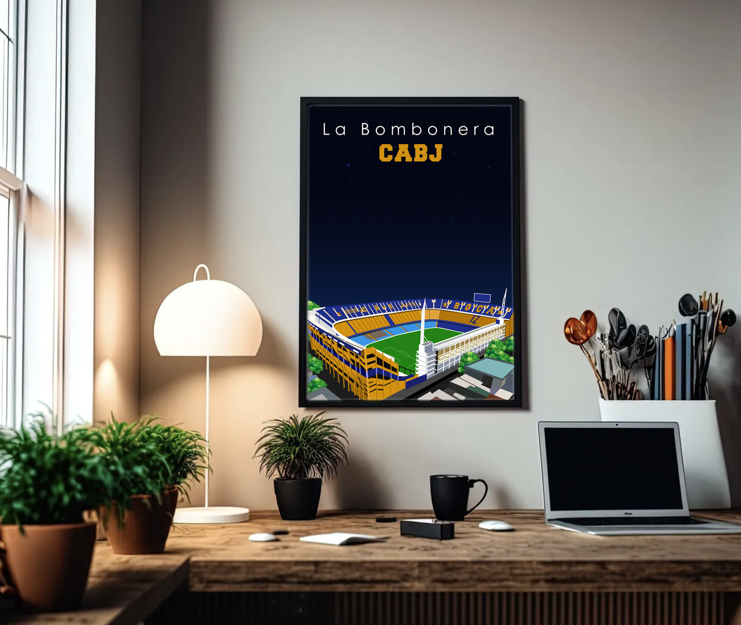 La Bombonera Estadio Alberto J Armando A3 Print