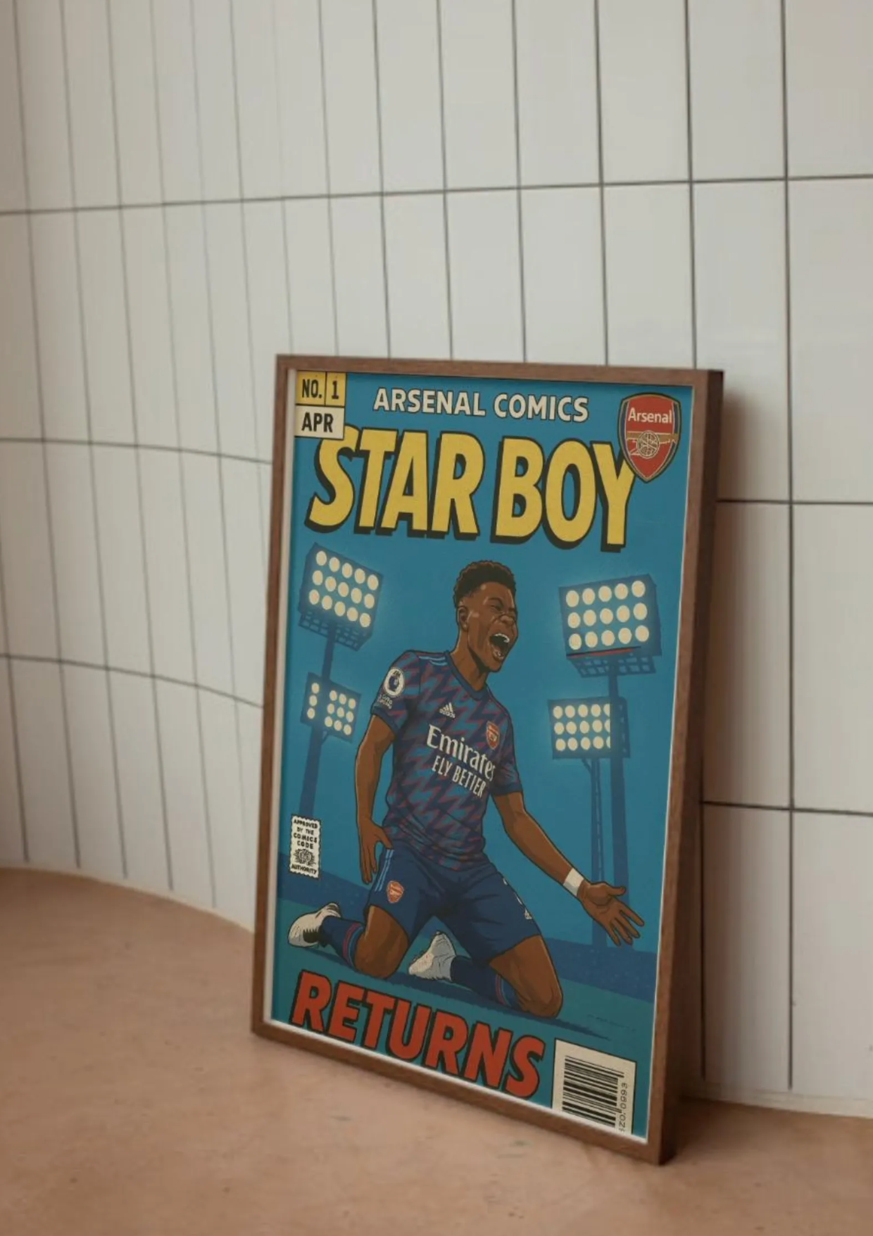 Bukayo Saka Comic Book A3 Print