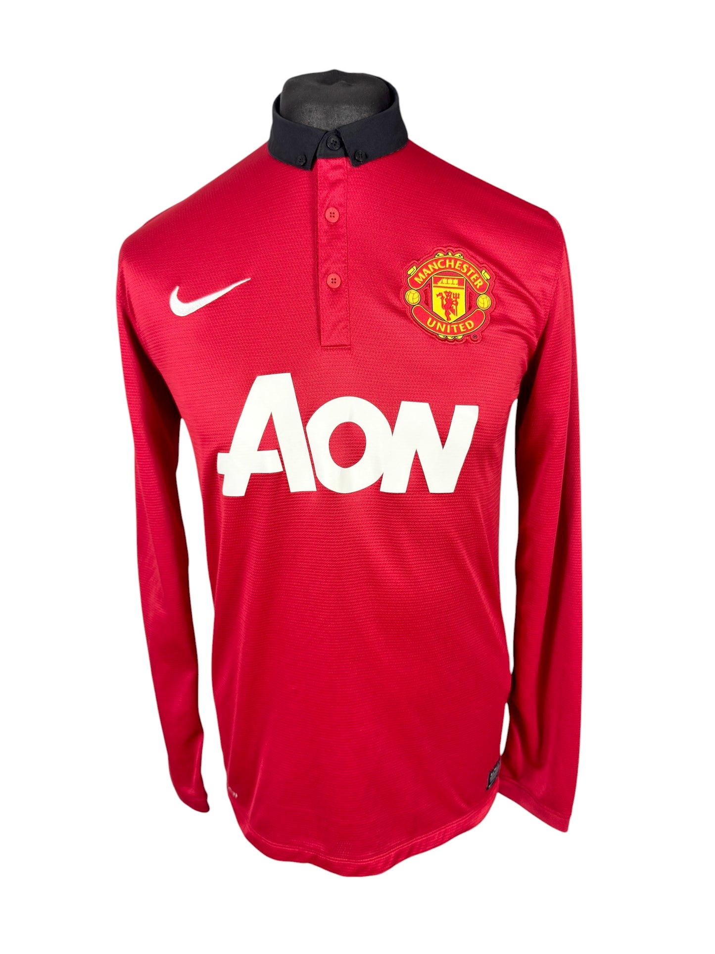 Manchester United 2013-14 CL L/S Home - Size M (S Fit) - Giggs 11