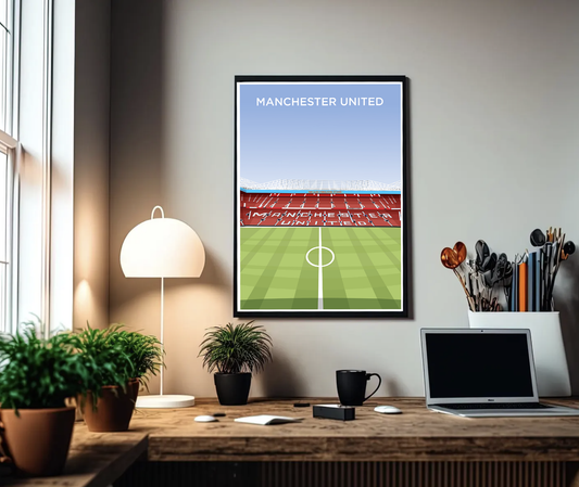 Old Trafford Stadium Sir Alex Ferguson Stand A3 Print