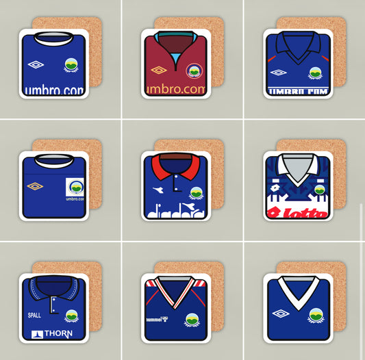 Linfield Coasters - 9 Kit Designs