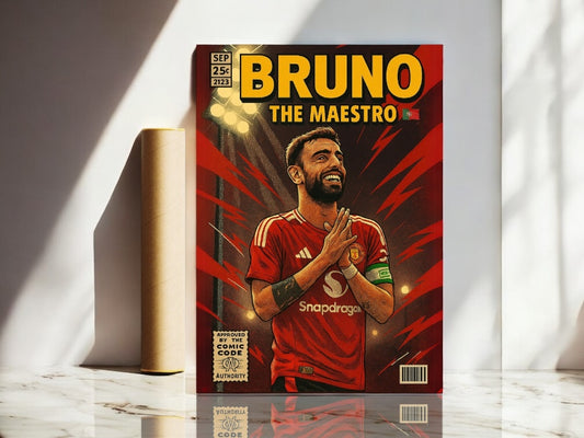 Bruno Fernandes Comic Book A3 Print