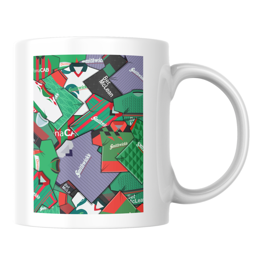 Glentoran Shirt Collage Mug