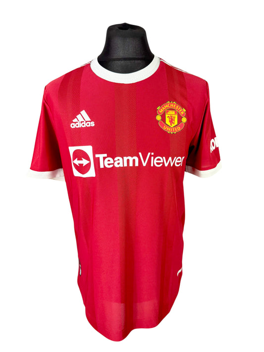 Manchester United 2021-22 Authentic Home - Size M - B. Fernandes 18