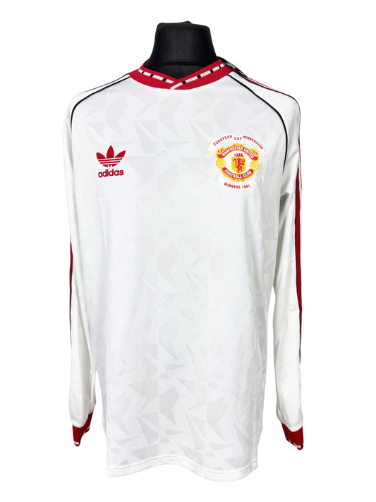 1991 Manchester United L/S Adidas Originals Reissue Away - Size M