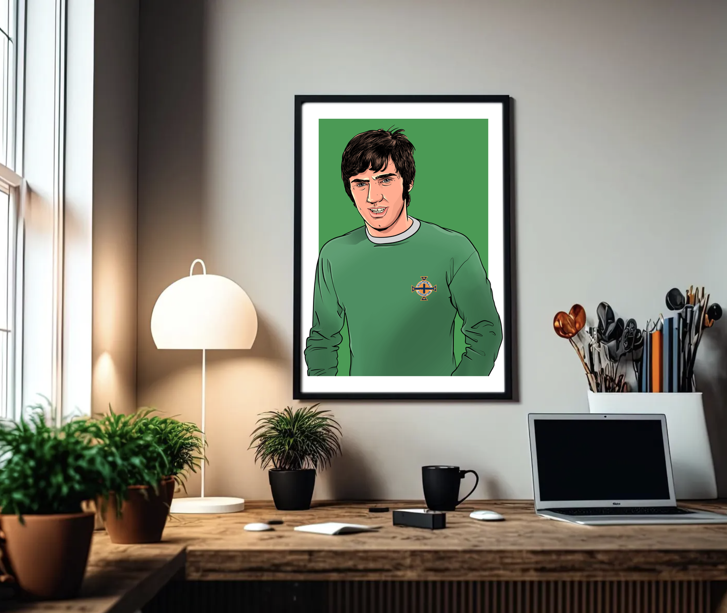 George Best Northern Ireland A3 Print