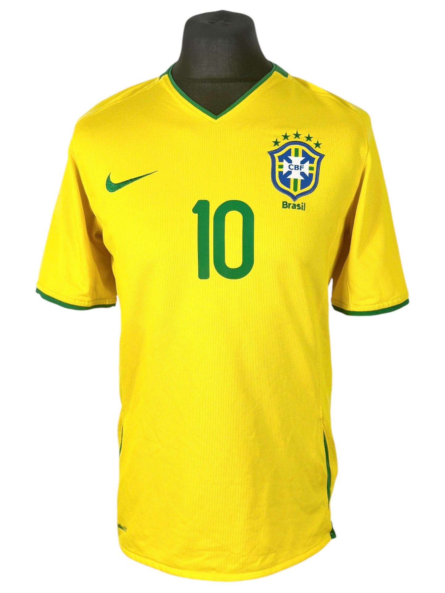 2008-10 Brazil Home - Size M - Ronaldinho 10