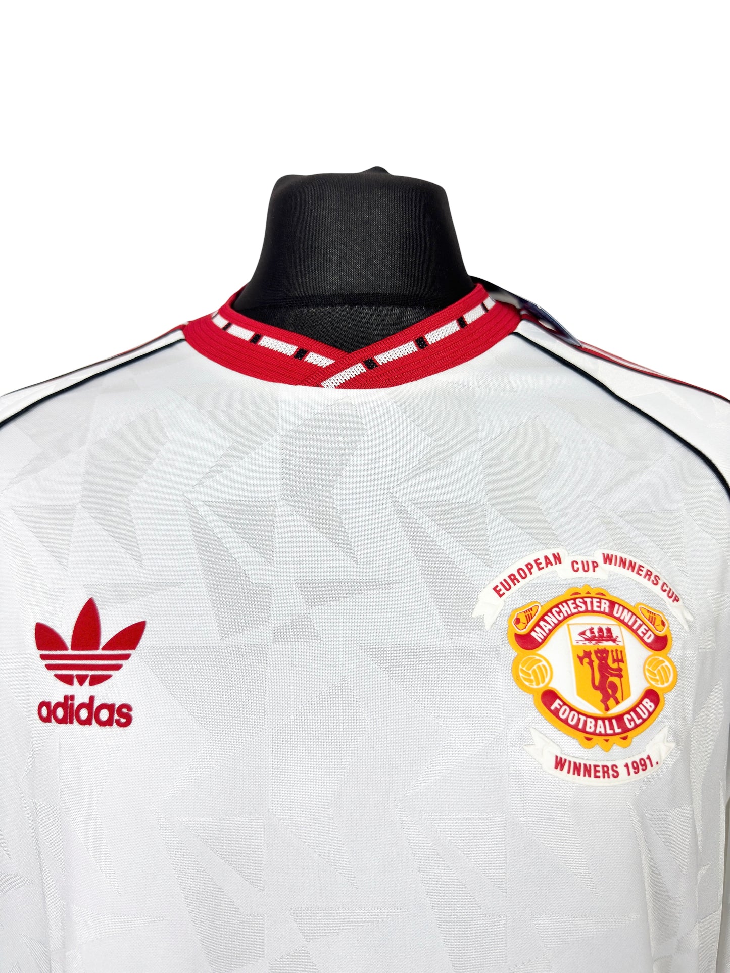 1991 Manchester United L/S Adidas Originals Reissue Away - Size M
