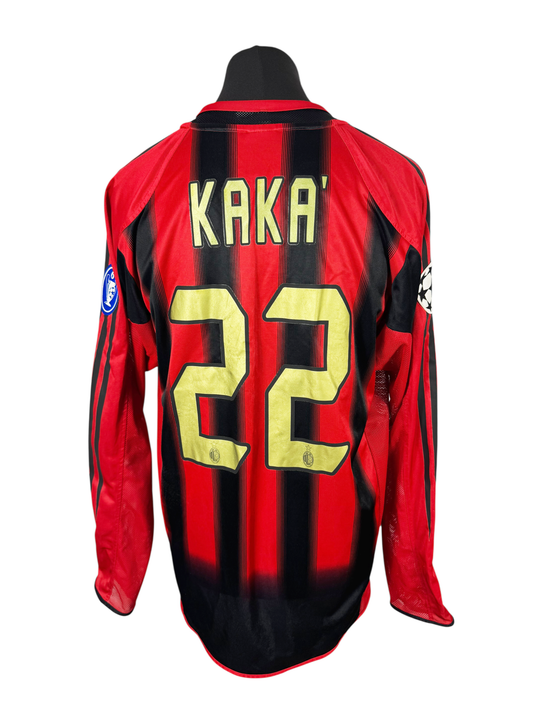 AC Milan 2004-05 L/S CL Home - Size L - Kaka' 22