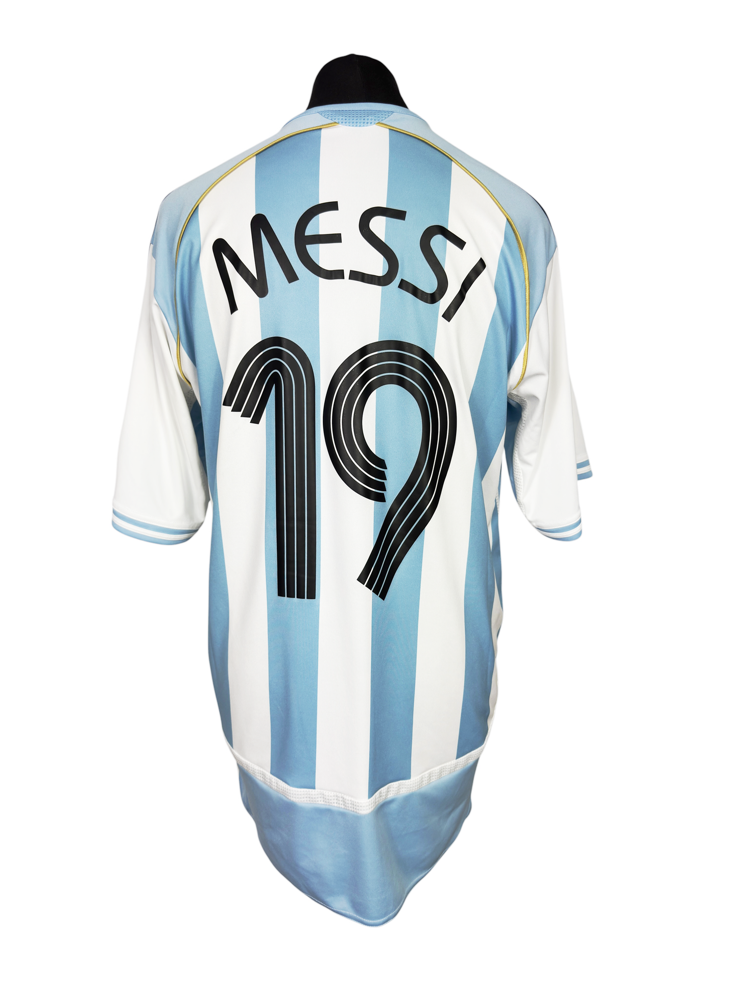 2006 Argentina Adidas Reissue Home - Size L - Messi 19