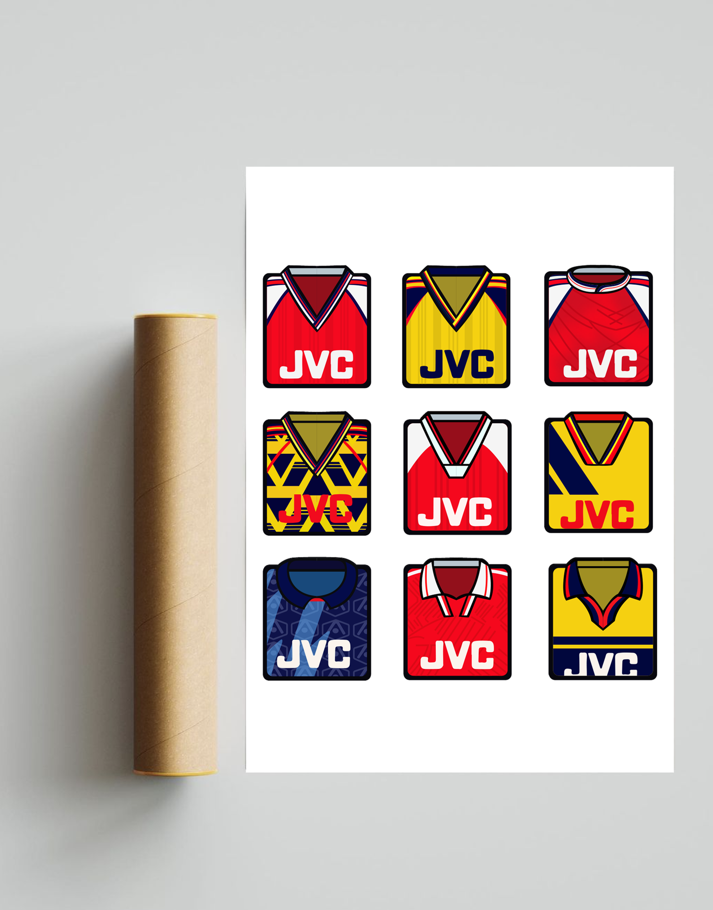 Arsenal Kits A3 Print