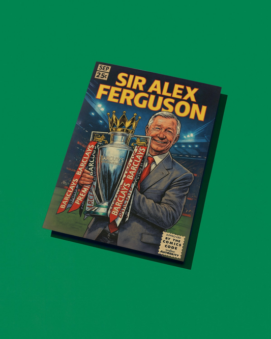 Sir Alex Ferguson Comic Book Style A3 Print