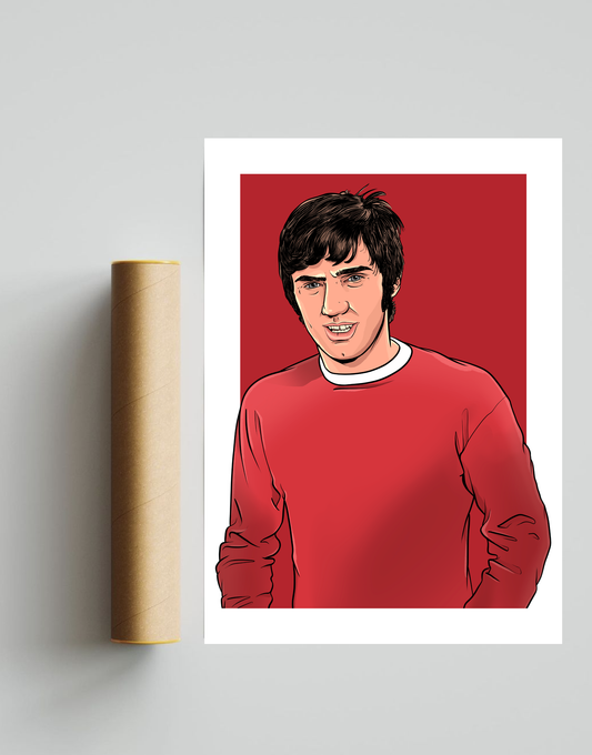 George Best Manchester United A3 Print
