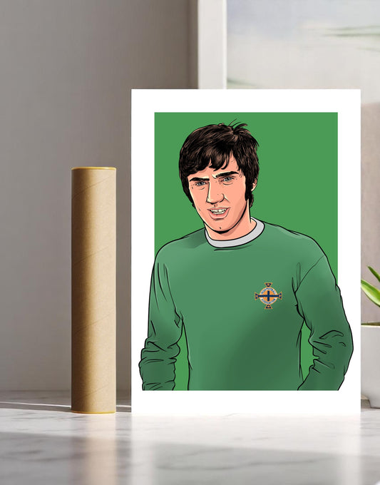 George Best Northern Ireland A3 Print