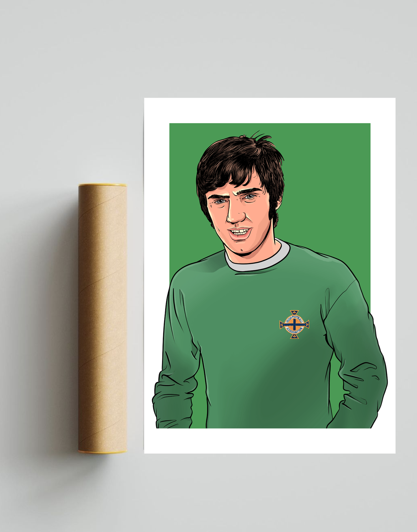 George Best Northern Ireland A3 Print