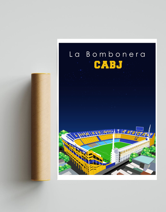 La Bombonera Estadio Alberto J Armando A3 Print