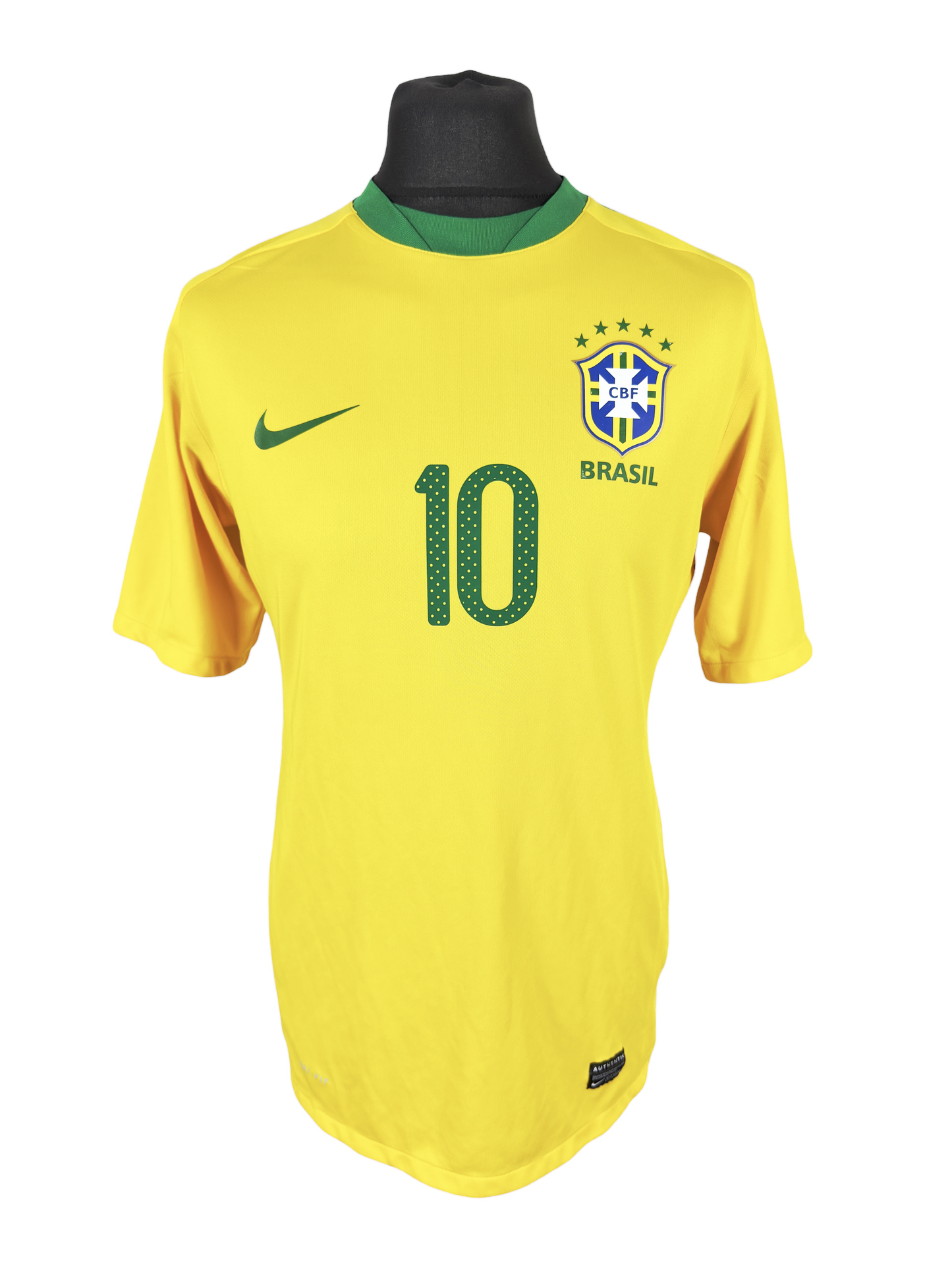 Brazil 2010-11 Player Issue Home - Size L (S Fit) - Kaka' 10