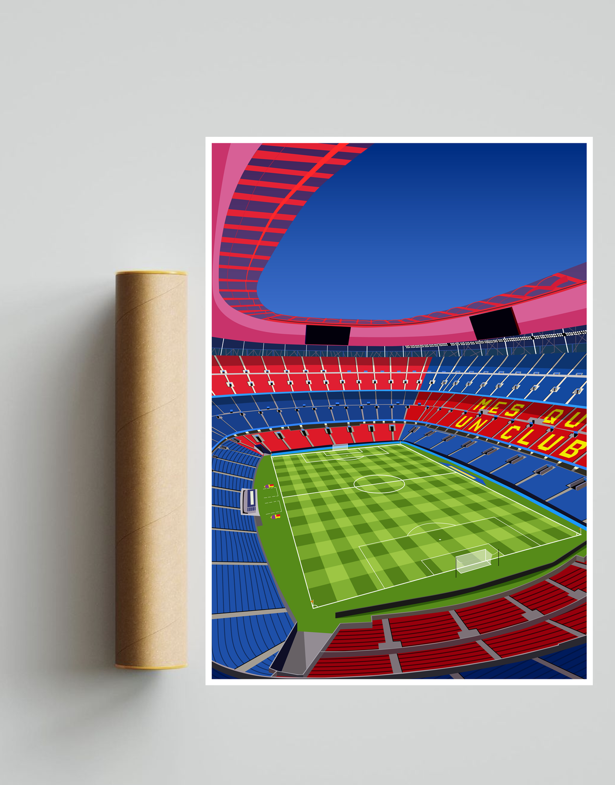 The Camp Nou Stadium A3 Print