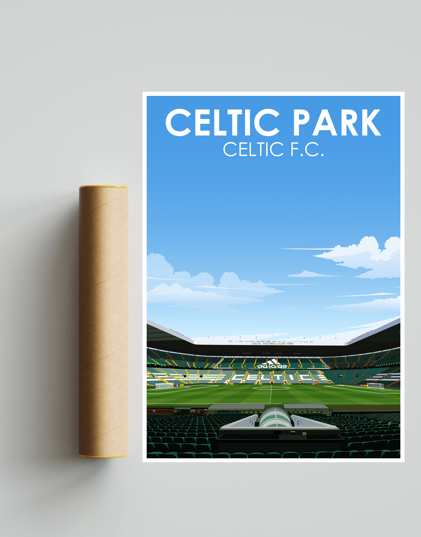 Celtic Park Stadium A3 Print