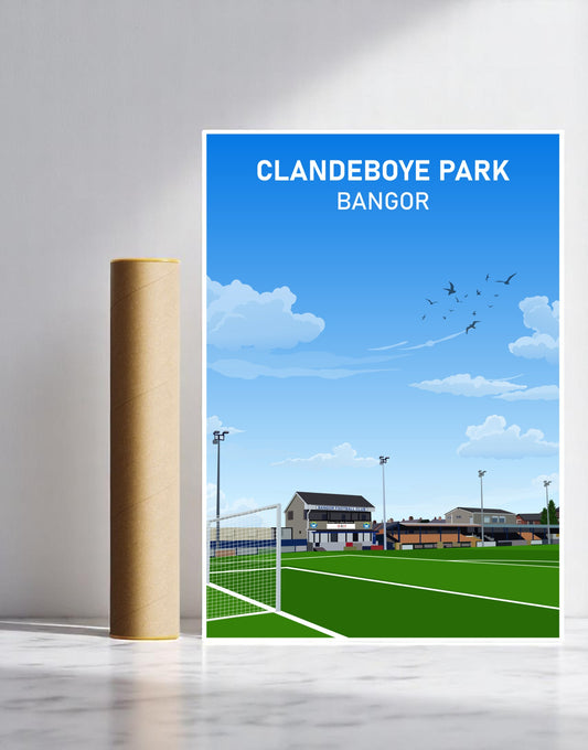 Clandeboye Park Bangor FC A3 Print