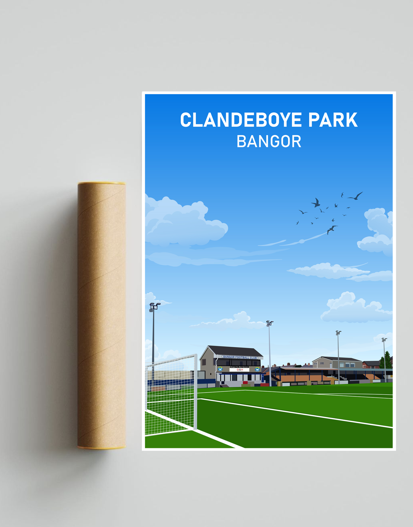 Clandeboye Park Bangor FC A3 Print