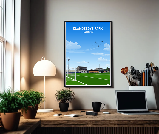 Clandeboye Park Bangor FC A3 Print