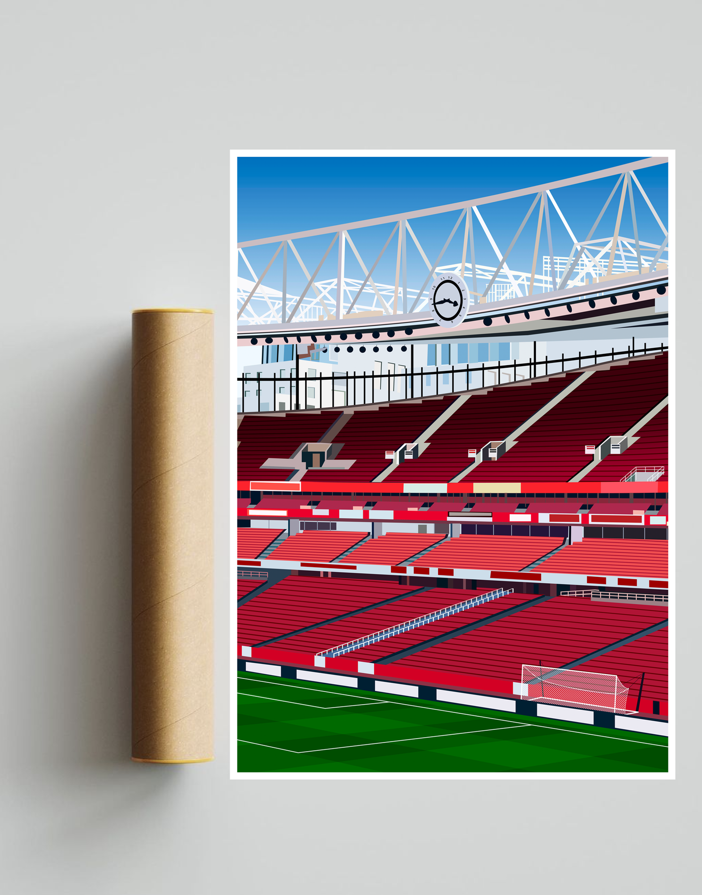 Emirates Stadium The Clock End A3 Print