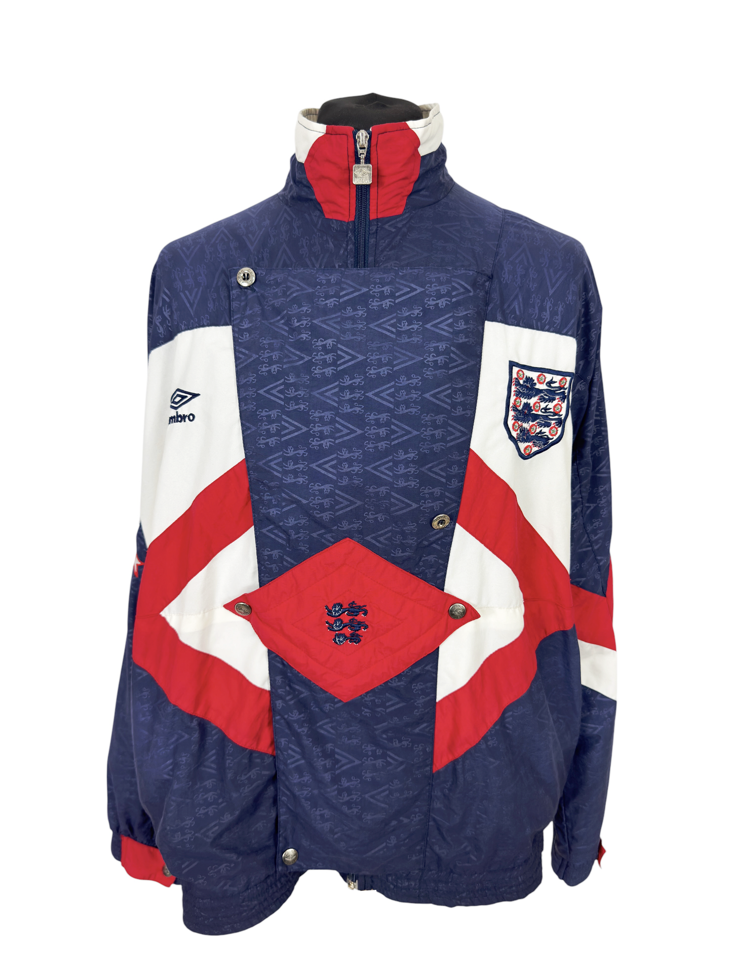 1990-92 England Umbro Jacket - Size L/XL
