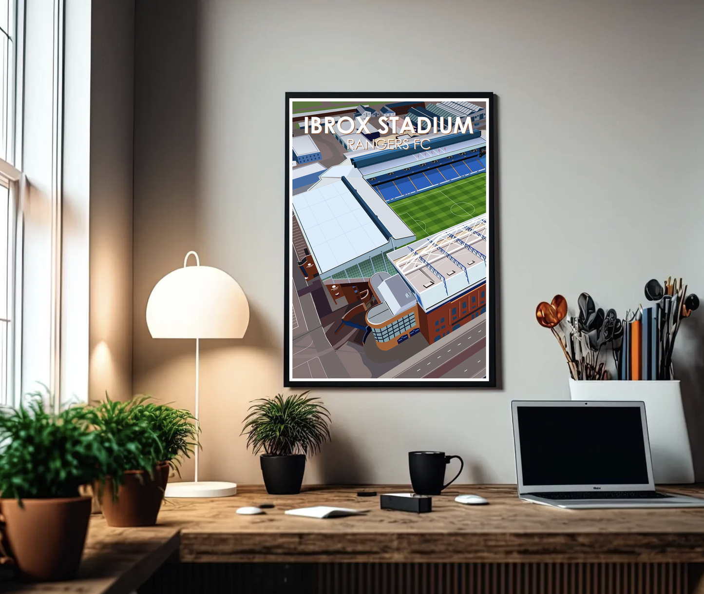 Ibrox Stadium A3 Print