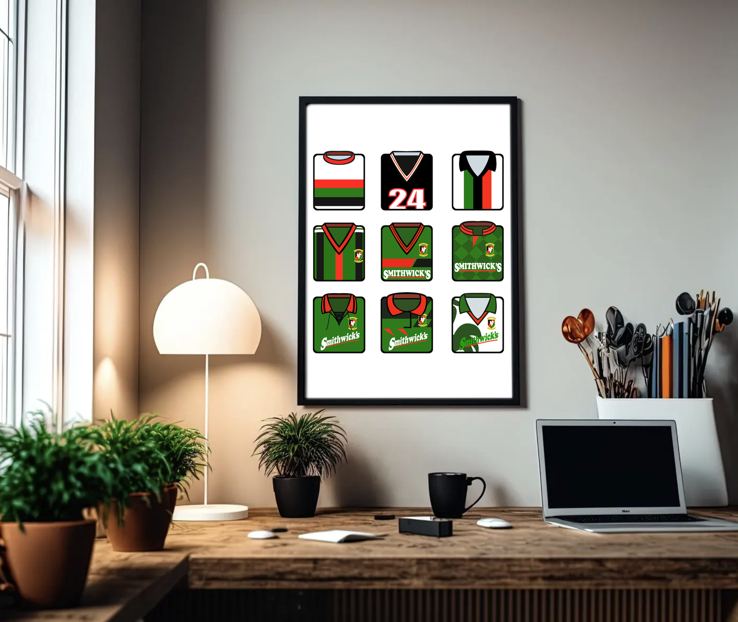 Glentoran Kits A3 Print